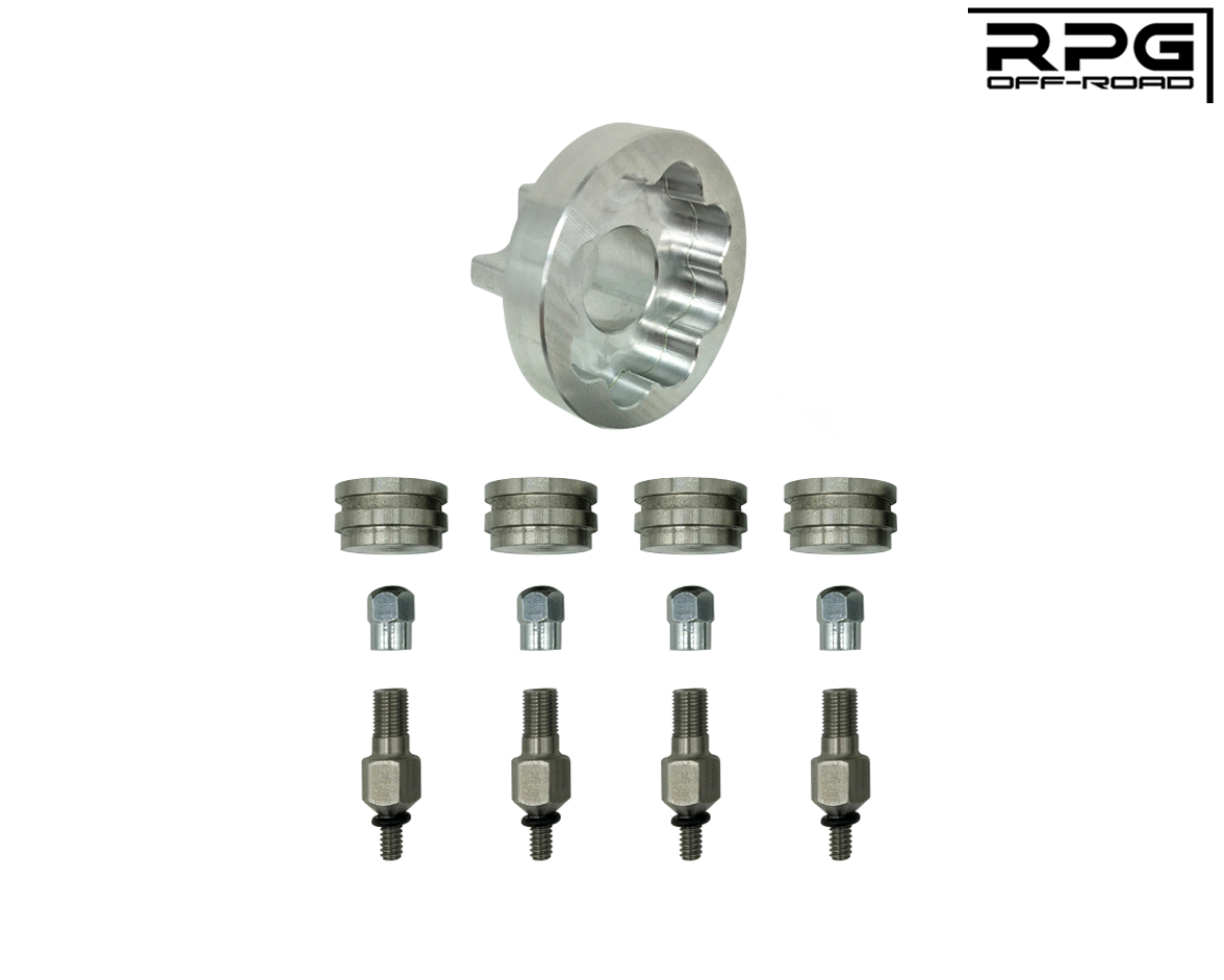 RPG Live Valve Delete Kit RBPA0421 with socket, four plugs and nitrogen fittings